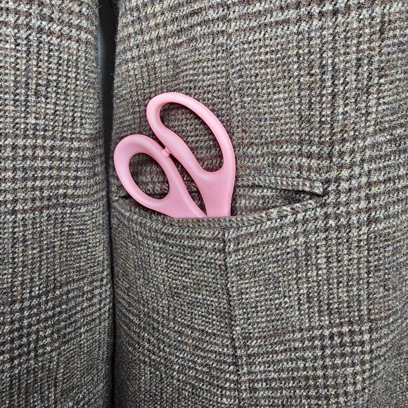 Merona Wool Blend Houndstooth Coat Brown Elbow Patch Equestrian Academia Size S - Picture 4 of 15